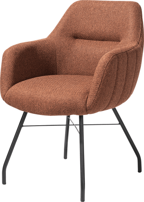 XOOON - Liv - design Scandinave - fauteuil - cadre off black + 4 pieds