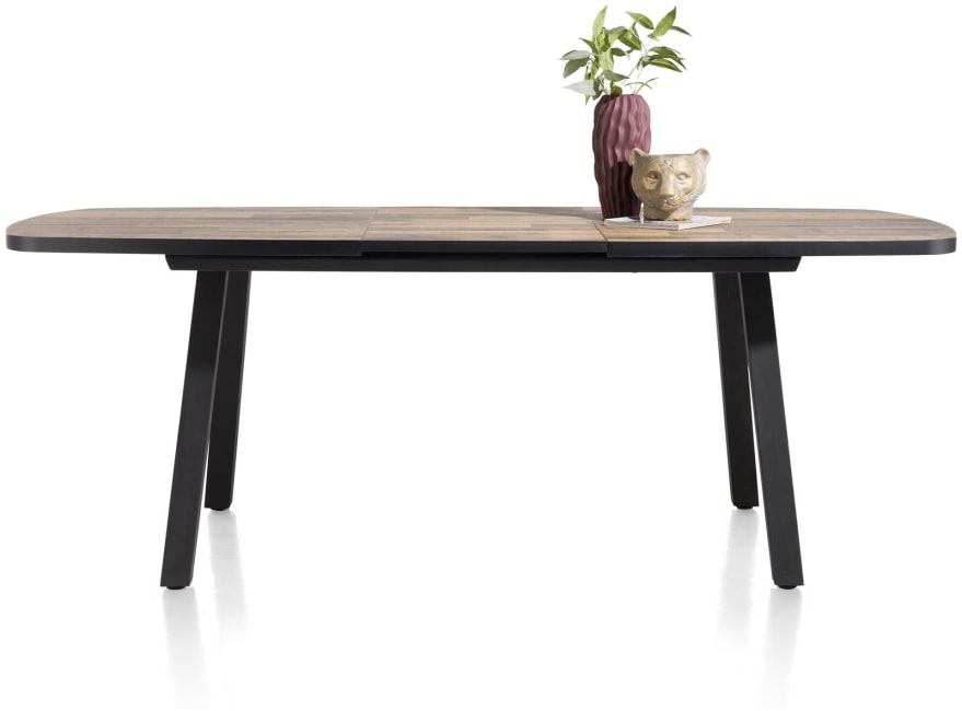 H&H - Avalox - Industriel - table de bar à rallonge ovale 190 (+ 60) x 110 cm