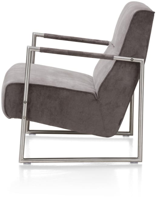 XOOON - Bueno - Skandinavisches Design - Sessel mit Edelstahl Armlehne