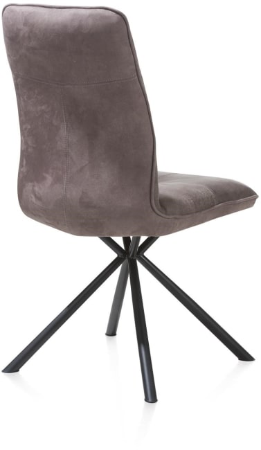 H&H - Milan Leder - Industriel - chaise - pied noir