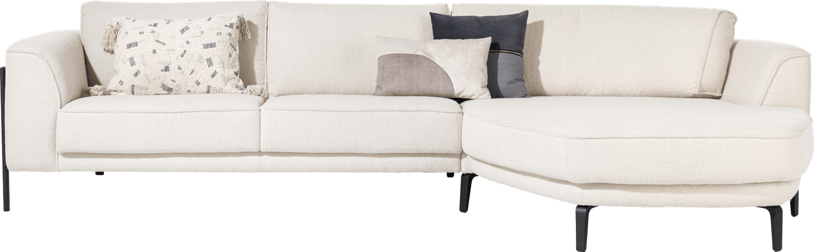 Henders & Hazel - Langley - Sofas - Longchair curved rechts - 2,5 Sitzer Armlehne links