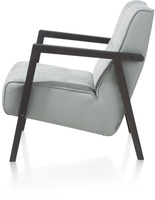 XOOON - Bueno - design Scandinave - fauteuil avec accoudoir en bois vintage clay / white / black