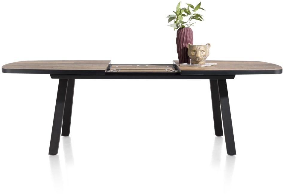 Henders & Hazel - Avalox - Industriel - table à rallonge ovale 190 (+ 60) x 110 cm