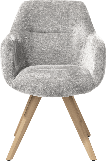 XOOON - Liva - fauteuil - cadre bois naturel + pivotante - 4-pieds