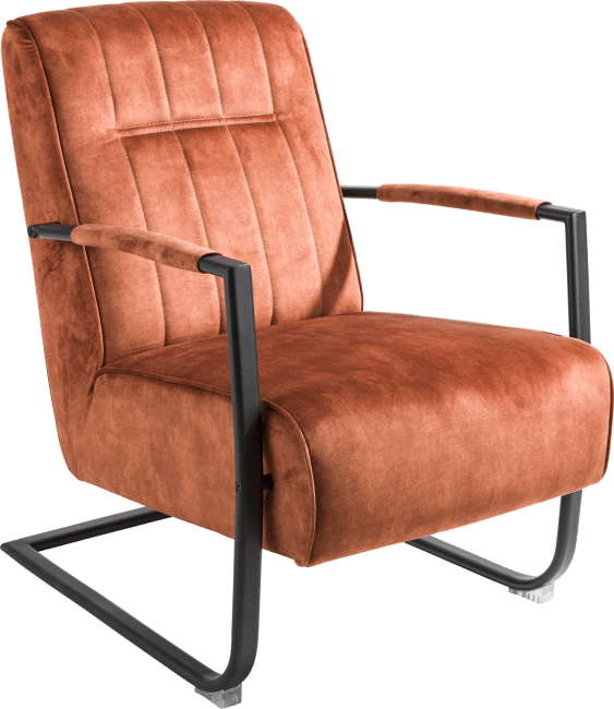 Henders & Hazel - Northon - Natuerlich - Sessel mit Swingframe metal schwarz