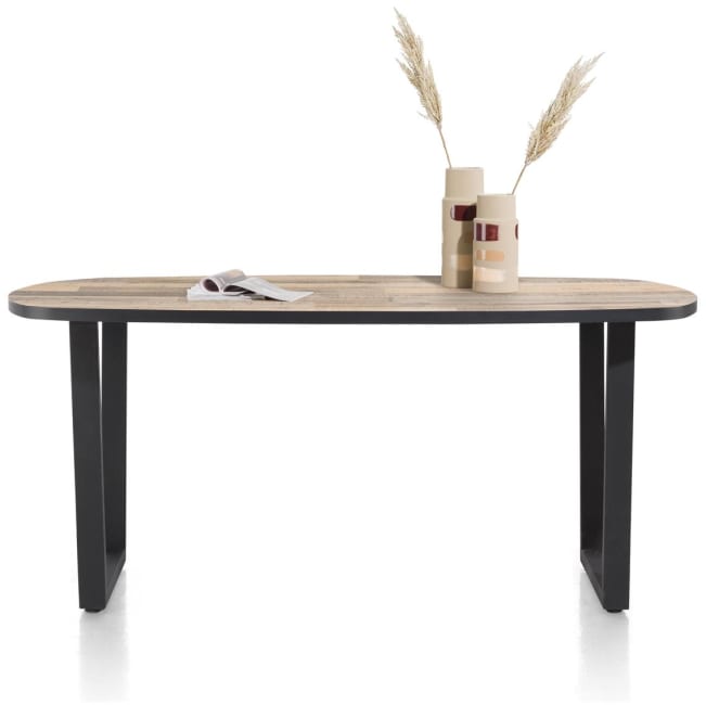 H&H - Avalox - Industriel - table de bar ovale 210 x 110 cm