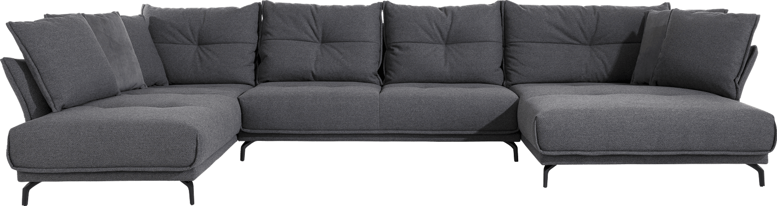 Henders & Hazel - Albi - Sofas - Longchair links - 3 Sitzer ohne Armlehne - Longchair XL rechts - Kissen klein