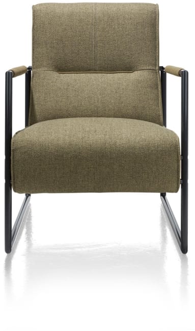 XOOON - Bueno - design Scandinave - fauteuil avec accoudoir en metal off black