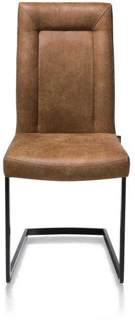 H&H - Malene - Moderne - chaise - metal noir - pieds traineau rectangle