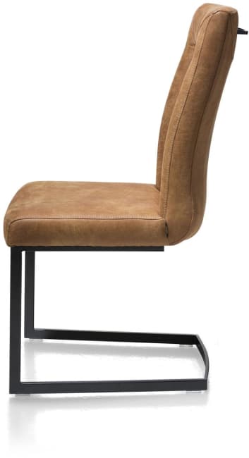 Henders & Hazel - Malene - Moderne - chaise - metal noir - pieds traineau rectangle - poignee rectangle