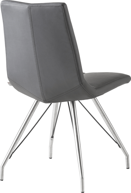 XOOON - Arto - design Scandinave - chaise inox pietement eiffel