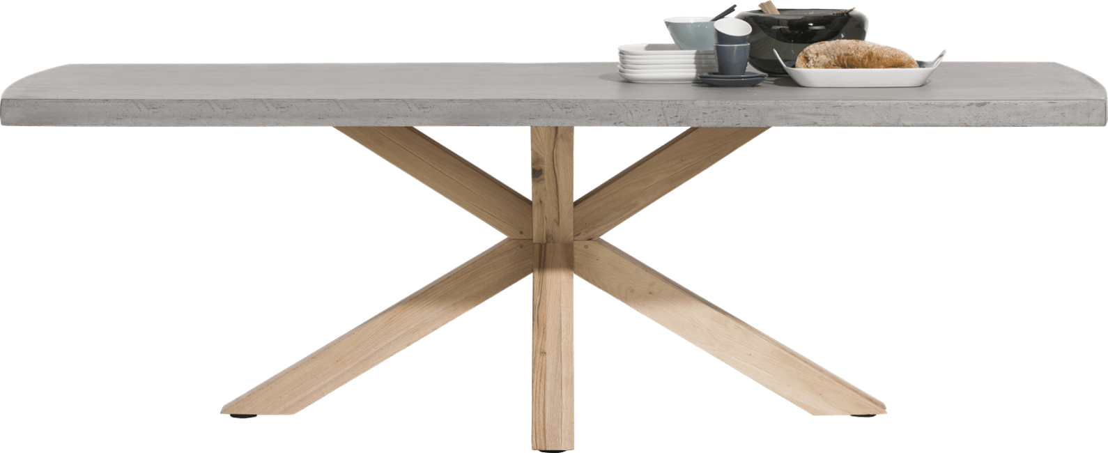 H&H - Maestro - Industriel - table 240 x 103 cm - plateau beton