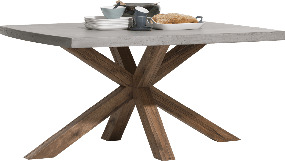 H&H - Maestro - Industriel - table 150 x 130 cm - plateau beton