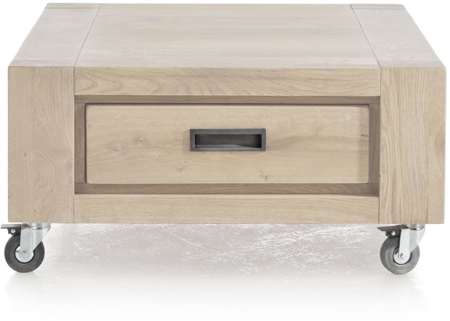 H&H - Santorini - Pur - table basse 80 x 80 cm + 1-tiroir t&t