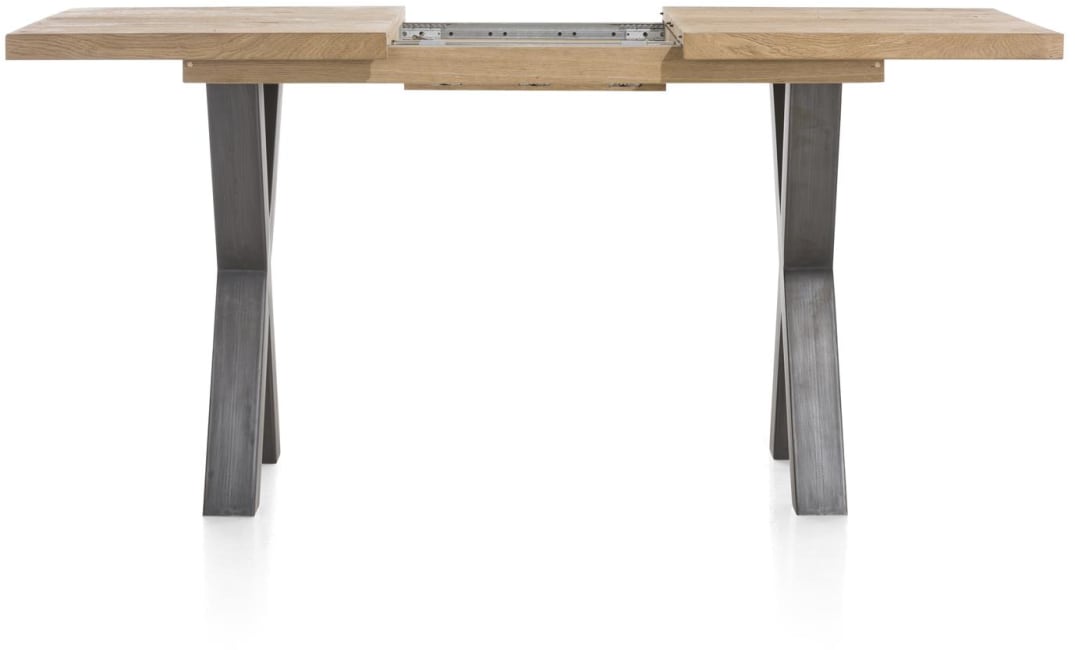 H&H - Metalox - Industriel - table de bar à rallonge 140 (+ 50) x 90 cm (hauteur: 92 cm)
