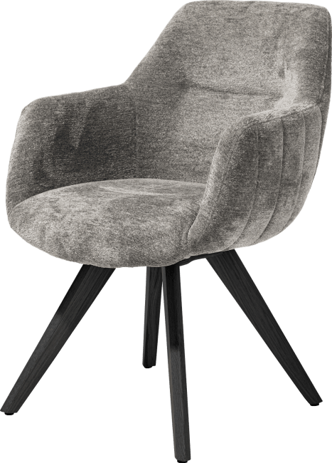 XOOON - Liva - fauteuil - cadre bois naturel ou noir + pivotante - 4-pieds