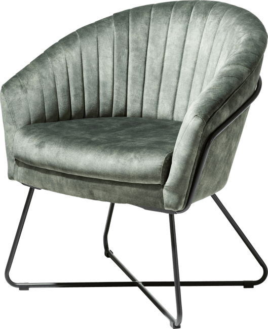 Henders and Hazel - Cayenne - Industrieel - fauteuil met metalen frame recht zwart (rob) - selected choices