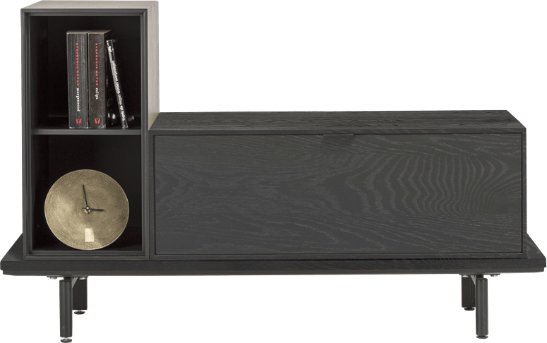 XOOON - Elements - Box 60 x 30 cm lackiert + Box 30 x 60 cm mit Klappe + Plattform 100 cm mit 2 Metallfuessen