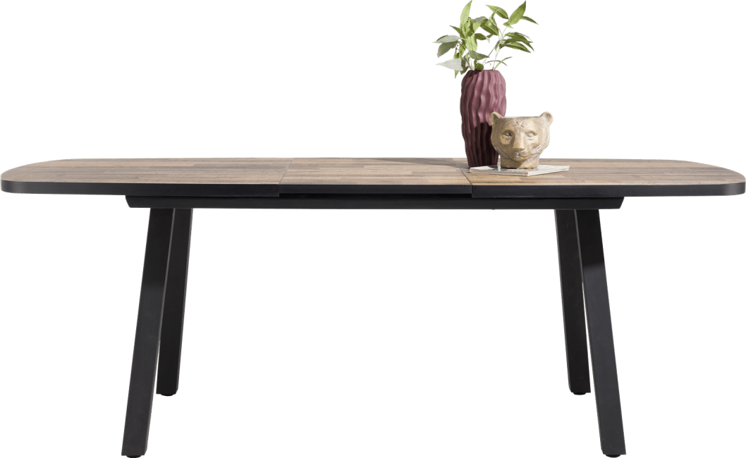 H&H - Avalox - Industriel - table de bar extensible ovale 190 (+ 60) x 110 cm