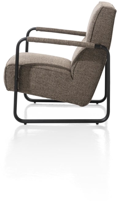Happy@Home - Barletta - Industrieel - fauteuil - zwart frame