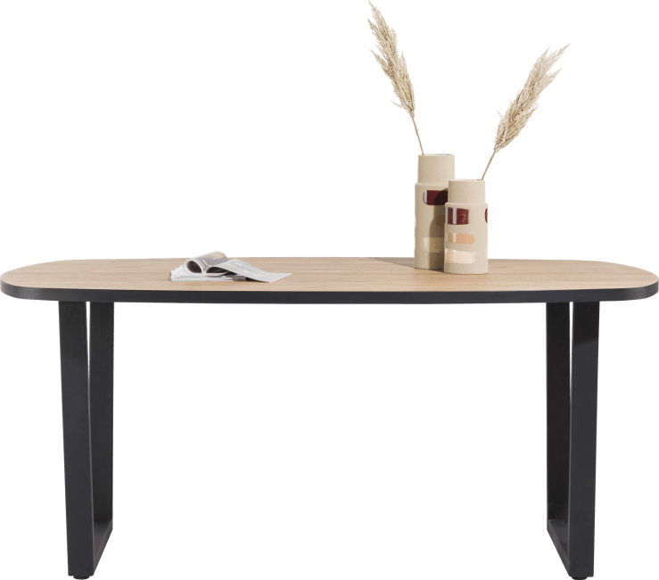 H&H - Avalox - Industriel - table de bar ovale 240 x 110 cm