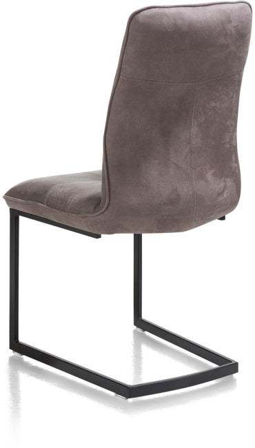 Henders & Hazel - Milan Leder - Industriel - chaise - pied noir traineau carre