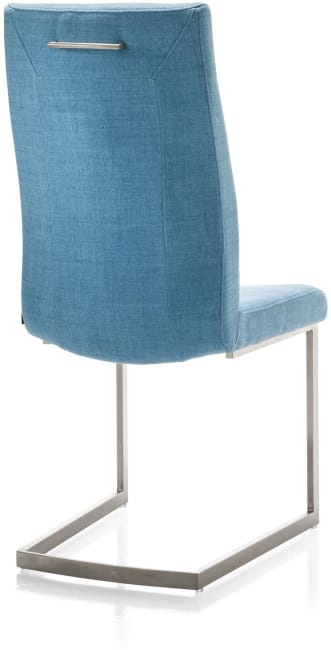 H&H - Malene - Moderne - chaise - pied traineau inox carre avec poignee