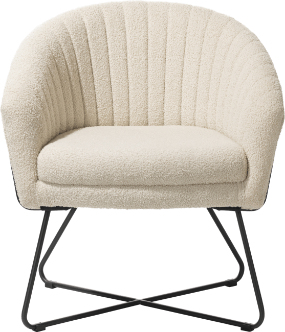 H&H - Cayenne - Industriel - fauteuil avec cadre en métal noir droit (rob) - selected choices