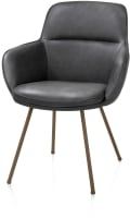 chaise à accoudoirs - steelbrown - Pala