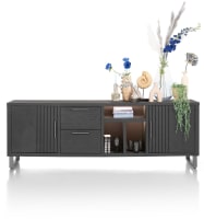 buffet 233 cm - 2-portes + 2-tiroirs + 3-niches (+ LED)