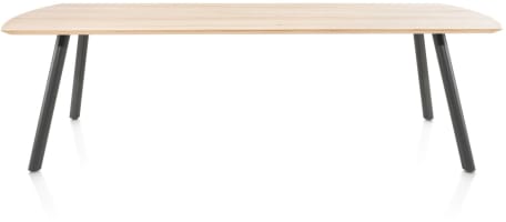 eetkamertafel 270 x 100 cm - rechthoek - metalen poot