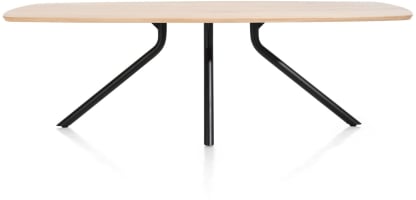 table 250 x 110 cm. - ovale - pied central long