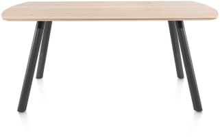 eetkamertafel 180 x 100 cm - rechthoek - metalen poot