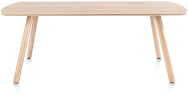 eetkamertafel 210 x 100 cm - rechthoek - houten poot