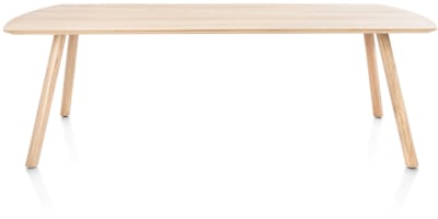 eetkamertafel 240 x 100 cm - rechthoek - houten poot
