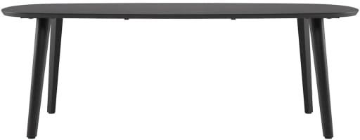 eetkamertafel 230 x 110 cm - Deens ovaal blad met houten poot