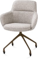 chaise à accoudoirs - roulettes - steelbrown - Bellini