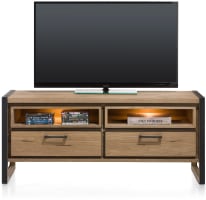 buffet bas 140 cm - 2-tiroirs + 2-niches (+ LED)