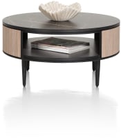 salontafel diameter 75 cm. + 1-niche