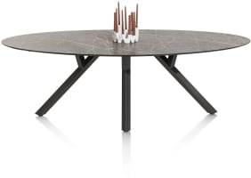 eetkamertafel - ellips - 240 x 110 cm.