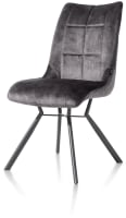 chaise - 4-pieds avec liaison croissee + poignee - tissu karese