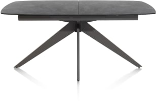 uitschuiftafel 180 (+ 60) x 90 cm - keramiek op glas