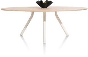 table 220 x 110 cm. - ellipse - pied central Nebbia