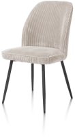 chaise - cadre rough off black - tissu Rivas