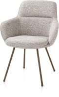 chaise à accoudoirs - steelbrown - Bellini