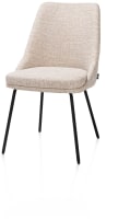 chaise - 4 pieds - rough off black - tissu Bellini