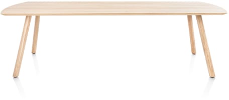 eetkamertafel 270 x 100 cm - rechthoek - houten poot