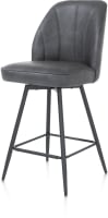 barstoel - frame rough off black (ROB) - draaibaar - stof Pala