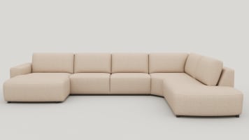 Longchair links+2.5-zits zonder armen+hoek+ottomane small rechts + pocket - enzo