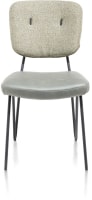 eetkamerstoel - frame off black + pocketvering - combi stof Pala (zit) en stof Cleo (rug)